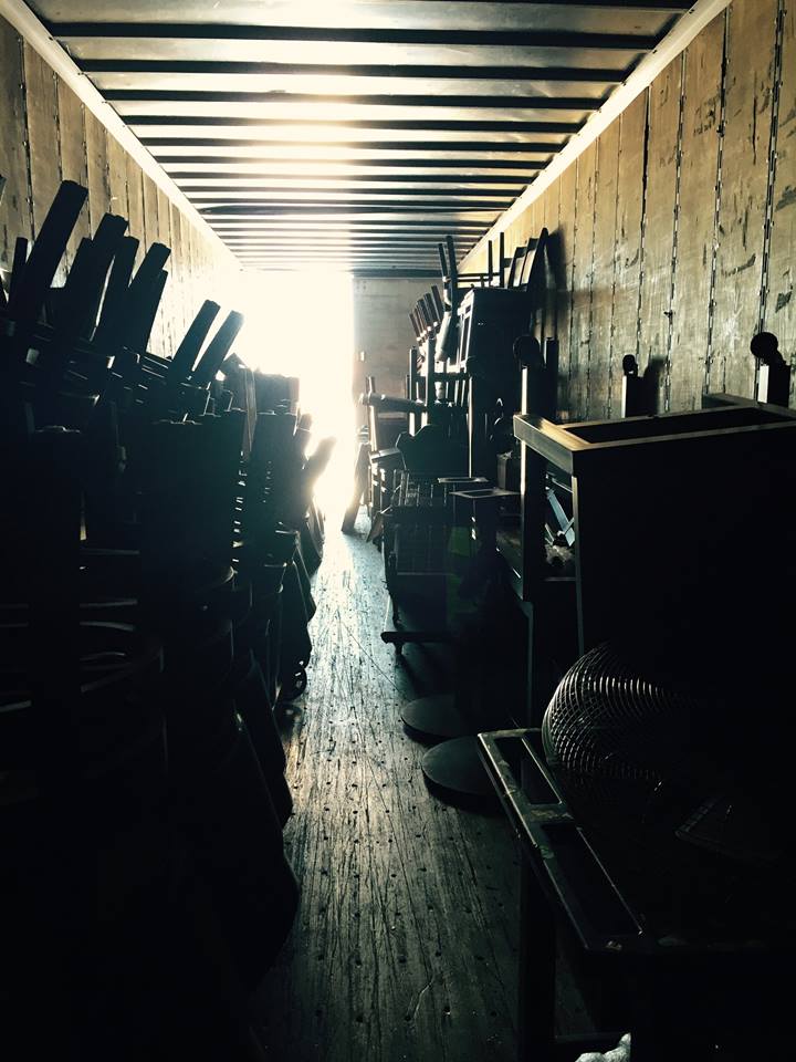 CampernelDesign's tweet photo. Never a dull day! Spending some time in storage this morning taking inventory then headed back to the Portsmouth https://t.co/unMCW4WnNT