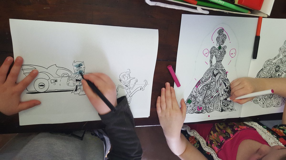 Spending some quality #FamilyDay time with the kids colouring our <a href="/PosPrincessd/">PositivelyPrincess'd</a> &amp; <a href="/super_jakeswish/">Jacob's Wish</a> books!