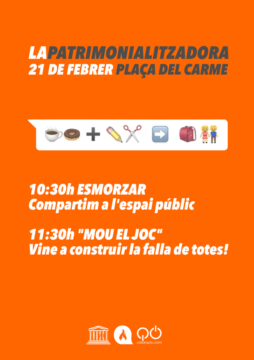 El proper diumenge fem amb la gent de <a href="/crearqcio/">crearqció</a> taller obert per construir la falla #FPC16
verkami.com/projects/13938…