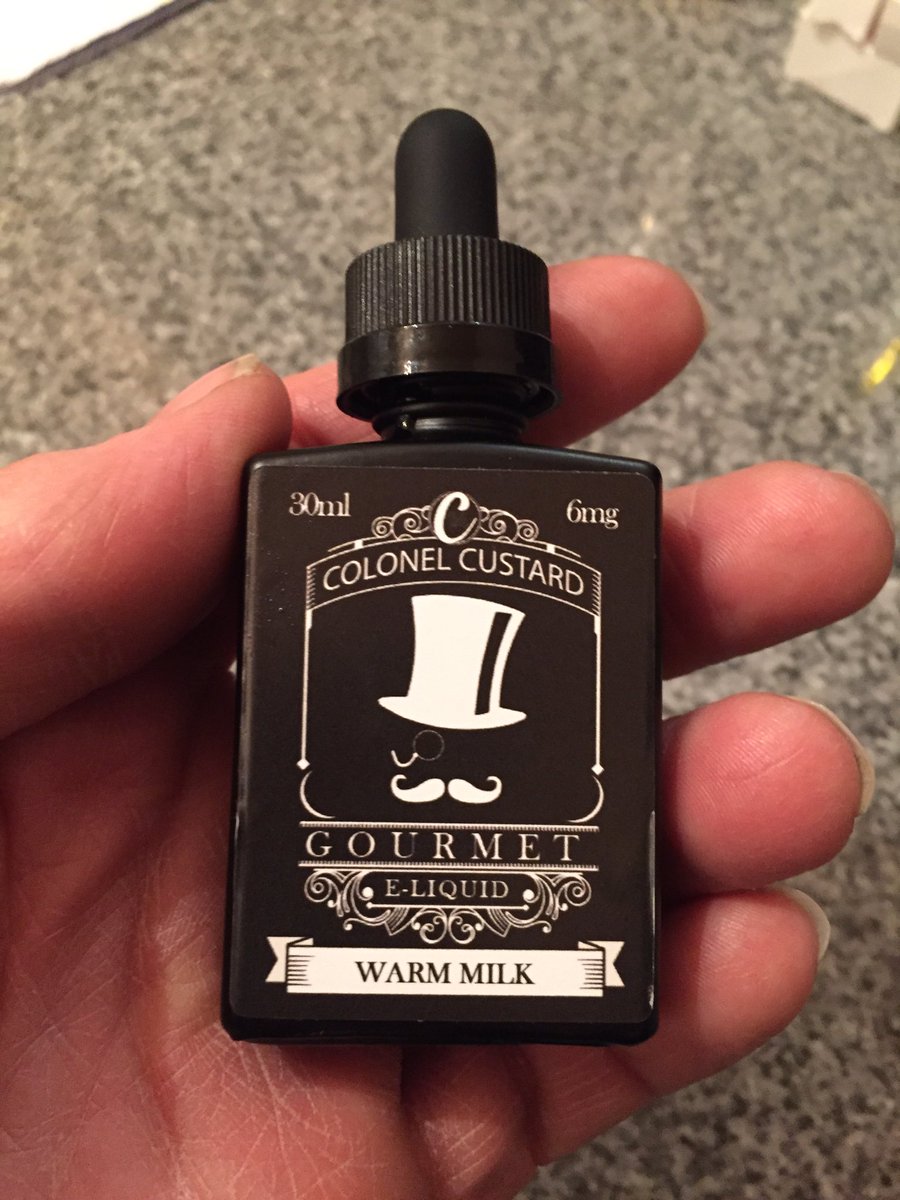eliquidreview69's tweet photo. #colonelcustard great light milky flavour not OTT sweetness but a full flavour,I could #vape this all day #eliquid https://t.co/y1v34menM2