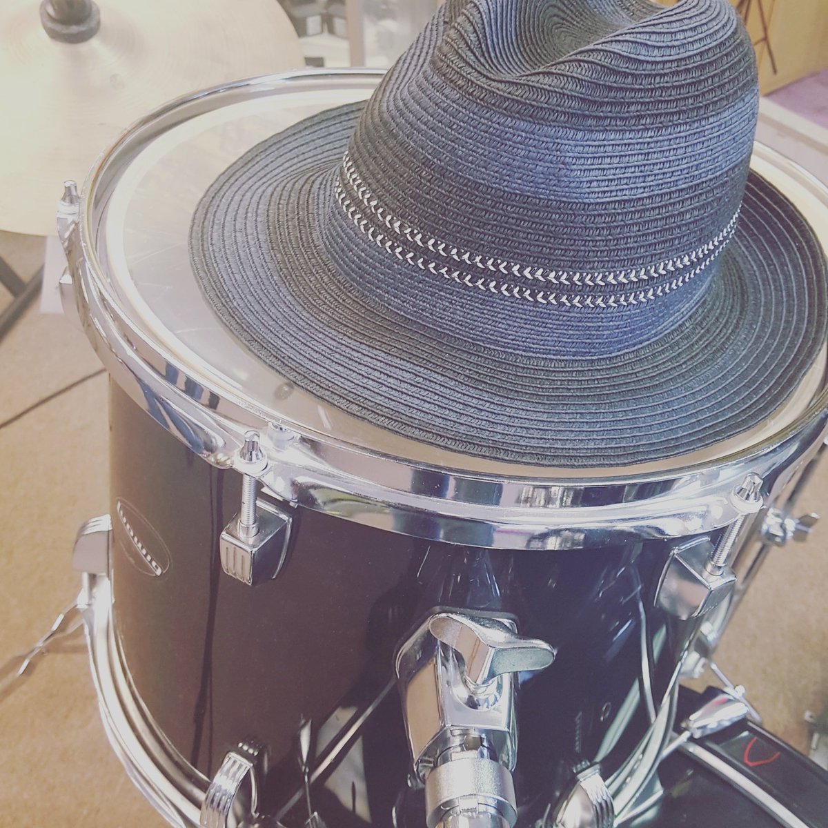I found a matching hat for the white and gold dress! #teachthecontroversy #drumsinhats #hatsonheads