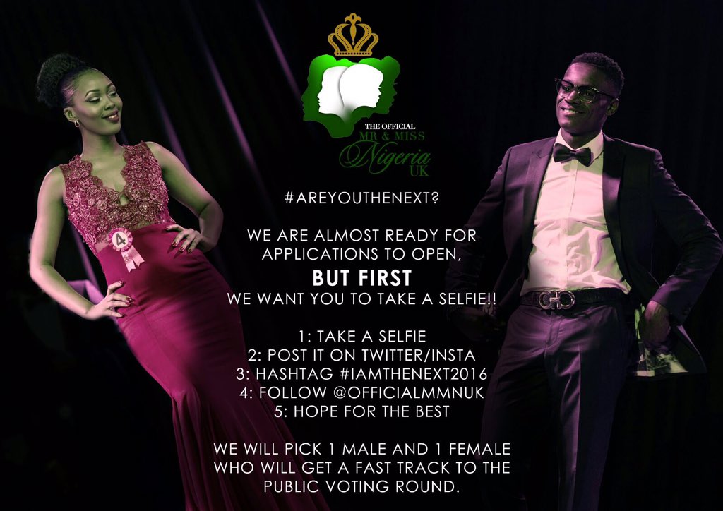 _rachelox's tweet photo. Where are all the Nigerians?! We want to see your best selfie!💚🇳🇬 #AreYouTheNext2016 #MMNUK https://t.co/MmVw5r5gXf