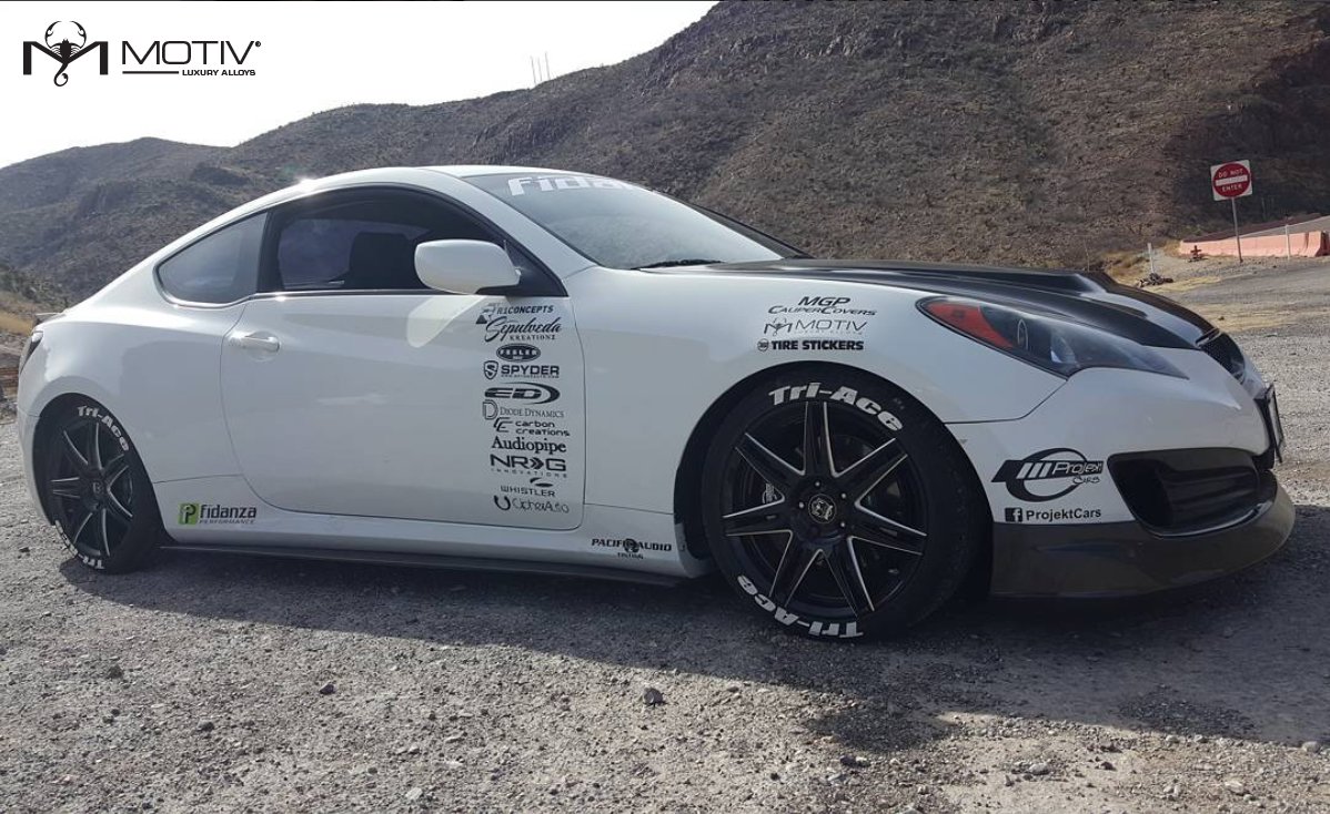 MotivWheels_'s tweet photo. Get out and drive today if you have the day off! Hyundai Gen Coupe sitting on our Modenas #Hyundai #Hyundaigenisis https://t.co/J42L9OHalI