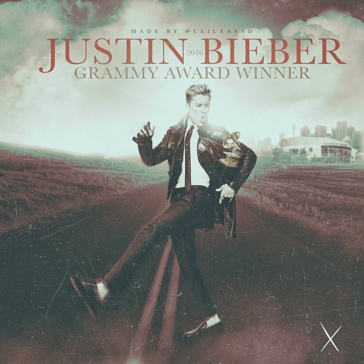 imprincelail's tweet photo. When you win that #Grammys2016 @justinbieber @JBCrewdotcom @scooterbraun https://t.co/rDLYr83A3A