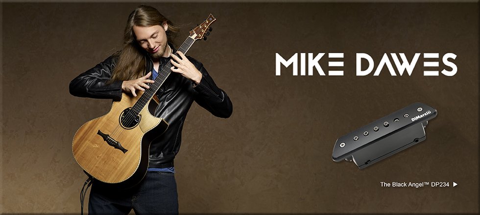 New featured artist: Mike Dawes for The Black Angel™ Acoustic soundhole pickup at dimarzio.com.