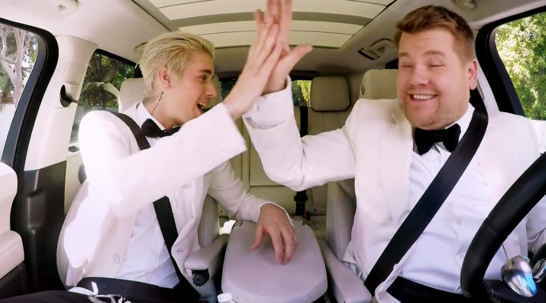 RecordingAcad's tweet photo. ✋🏼#CarpoolKaraoke anyone? @JKCorden &amp; @justinbieber are on their way to the #GRAMMYs 🚘 https://t.co/nNifrCUeGm https://t.co/CcZNuItLmB
