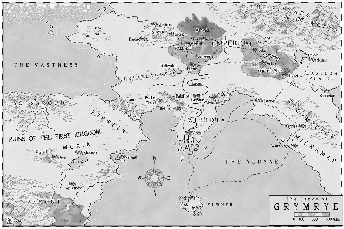 SPBreit's tweet image. Greyscale map done for a novel by Brian Cole. #commission #commissions #fantasy #maps #freelance #forhire