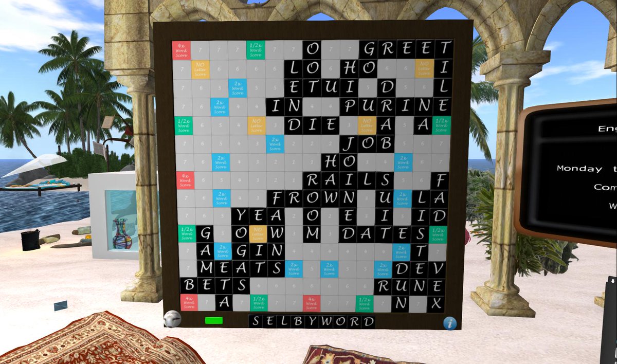 NoirDailey's tweet photo. I have just beaten the combined power of @bianca_joos and @SlMrHammond #YAY #Scrabble #Virtlantis https://t.co/KNVI7ssWKs