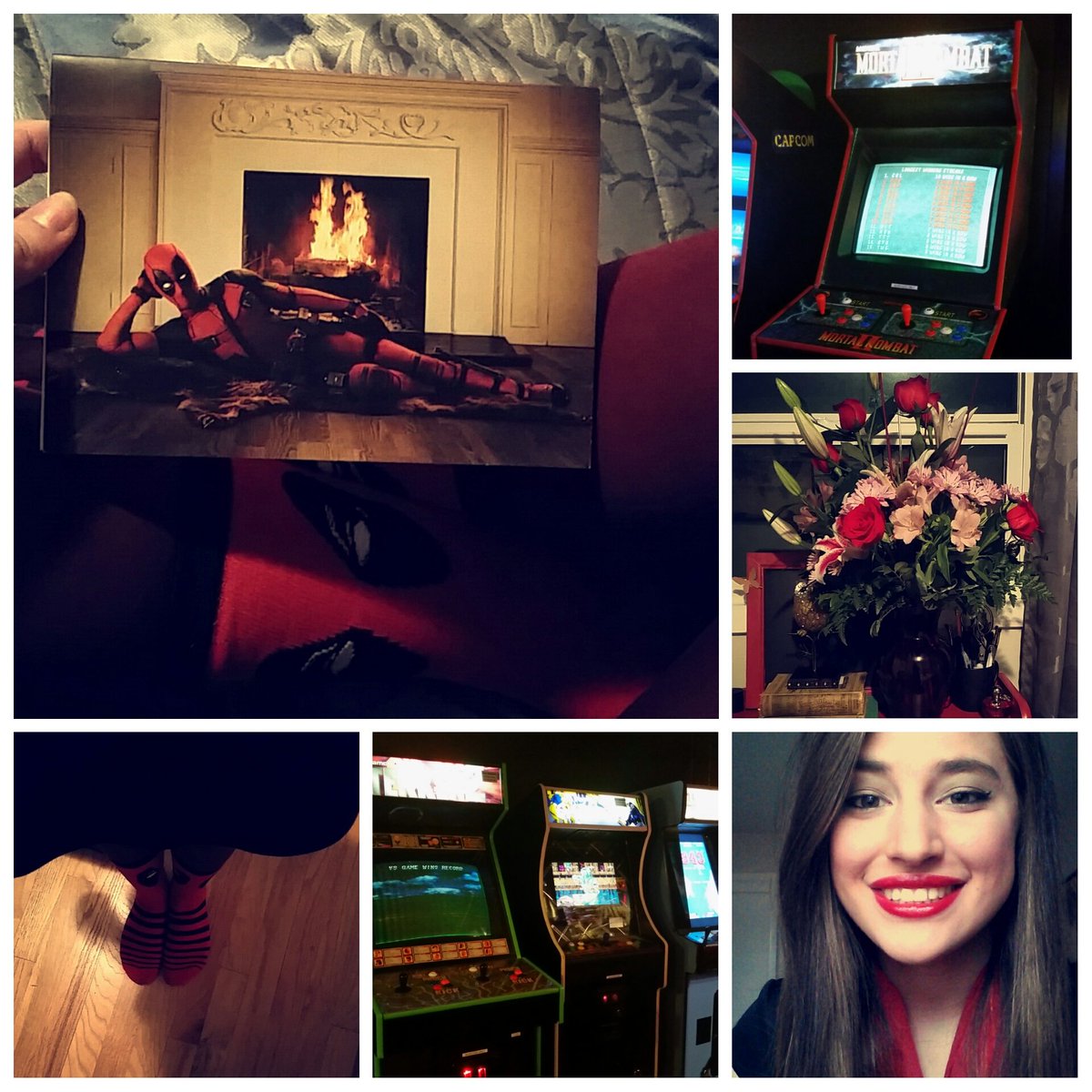 IvyTwisted's tweet photo. #Valentines hightlights: Flowers, Movies, Pizza, Arcades & a LOT of #Deadpool #DeadpoolValentines https://t.co/wdSndQfzEp
