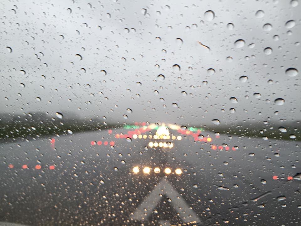 aircorsica's tweet photo. [PHOTO DU JOUR] En mode décollage sous la pluie à #Ajaccio en #A320 #Airbus #Avgeek #Corse #CCI2A https://t.co/t9VnLB63Q2