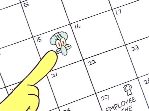 FunnyPicsDepot's tweet photo. February 15th?? You mean annoy squidward day? https://t.co/4dMOVZKLPY