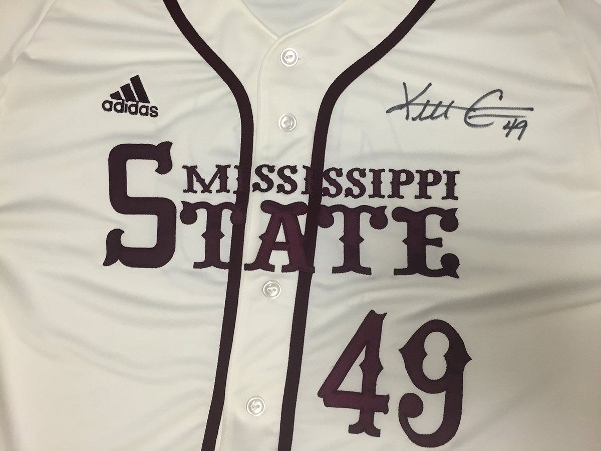 HailStateReward's tweet photo. CONTEST: Follow and RT for a chance to win this SIGNED @kage49 cream @HailStateBB jersey! Winner selected Friday! https://t.co/nGDzMpcjEW