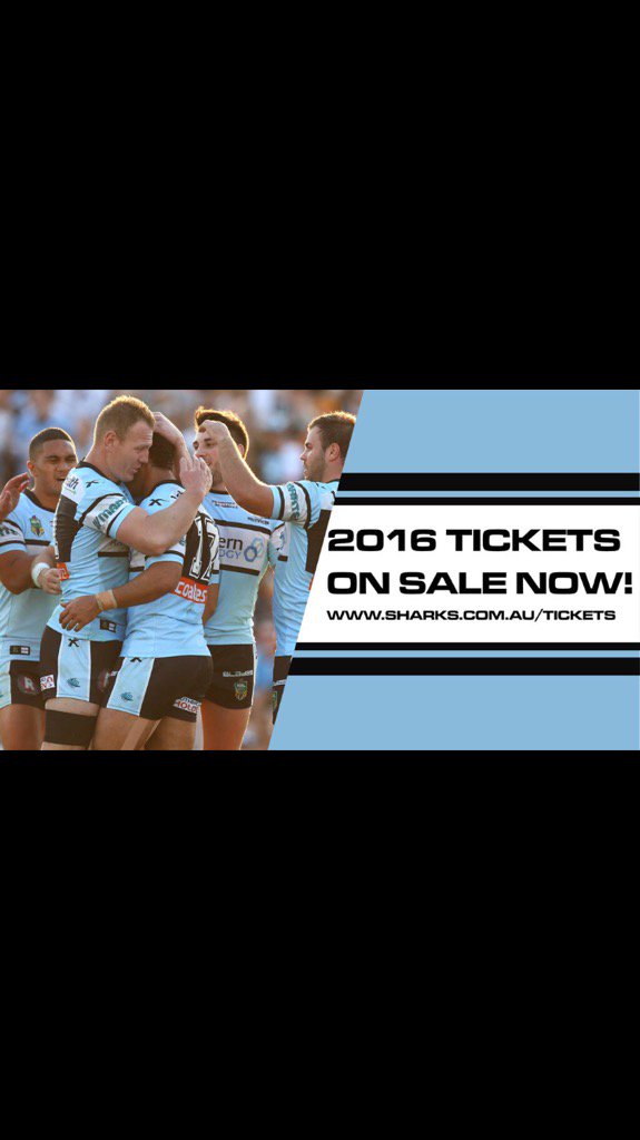 LukeLewis1983's tweet photo. Tickets went on sale yesterday for the 2016 Season!! Get your tickets now Sharks fans! Can't wait ⚫️⚪️🔵 https://t.co/17Qz5nXbr3