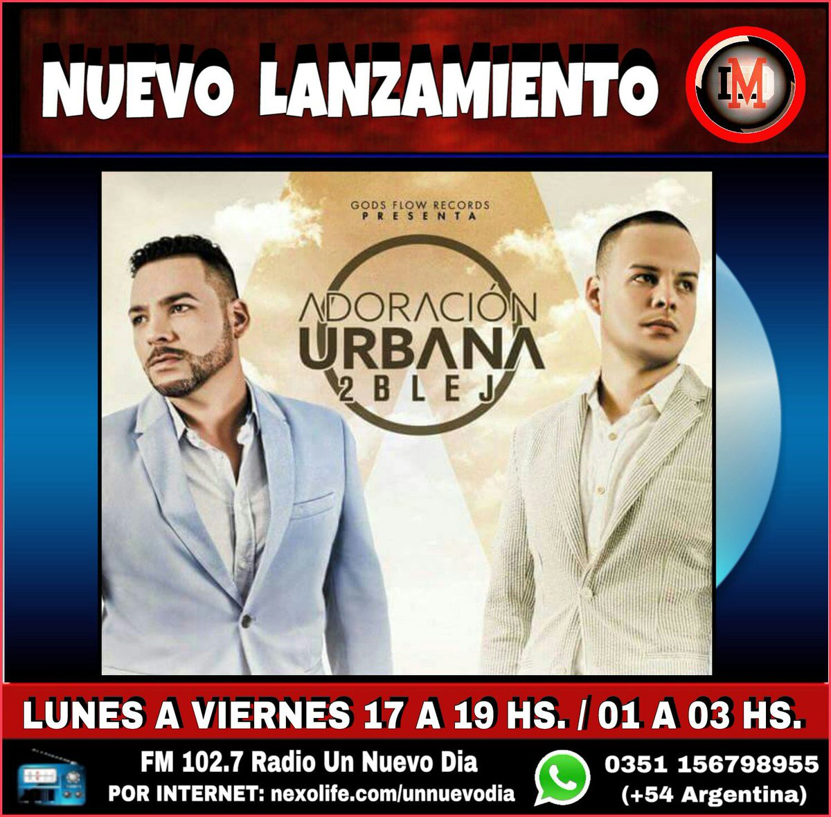 RadioMD_ok's tweet photo. #Escuchaahora Marcando la diferencia!!! en FM 102.7 :: #Radio Un Nuevo Día Hoy Martes en MD #2BLEJ #AdoracionUrbana https://t.co/GzAGeJauol