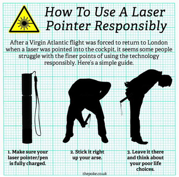 chinaheart7's tweet image. @Matthew_Wright #laserpointers 😏 "@ThePoke: How to use a laser pointer responsibly thepoke.co.uk/2016/02/15/how… https://t.co/KPhyCepBNO"