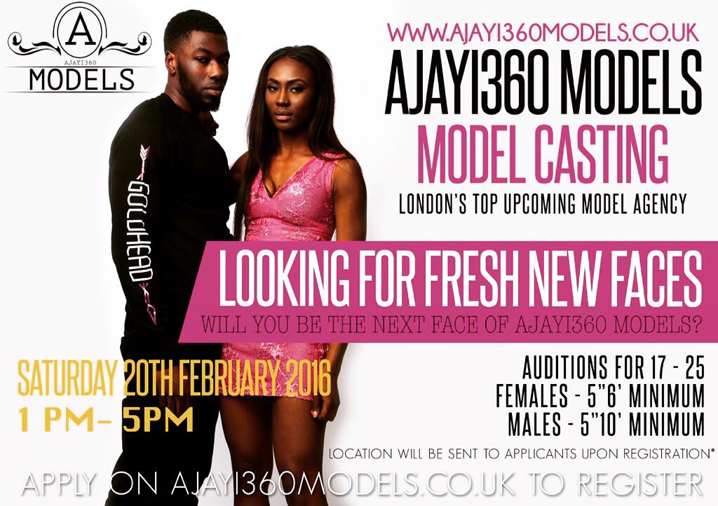 Ajayi360's tweet image. Have you applied? #ModelCastings