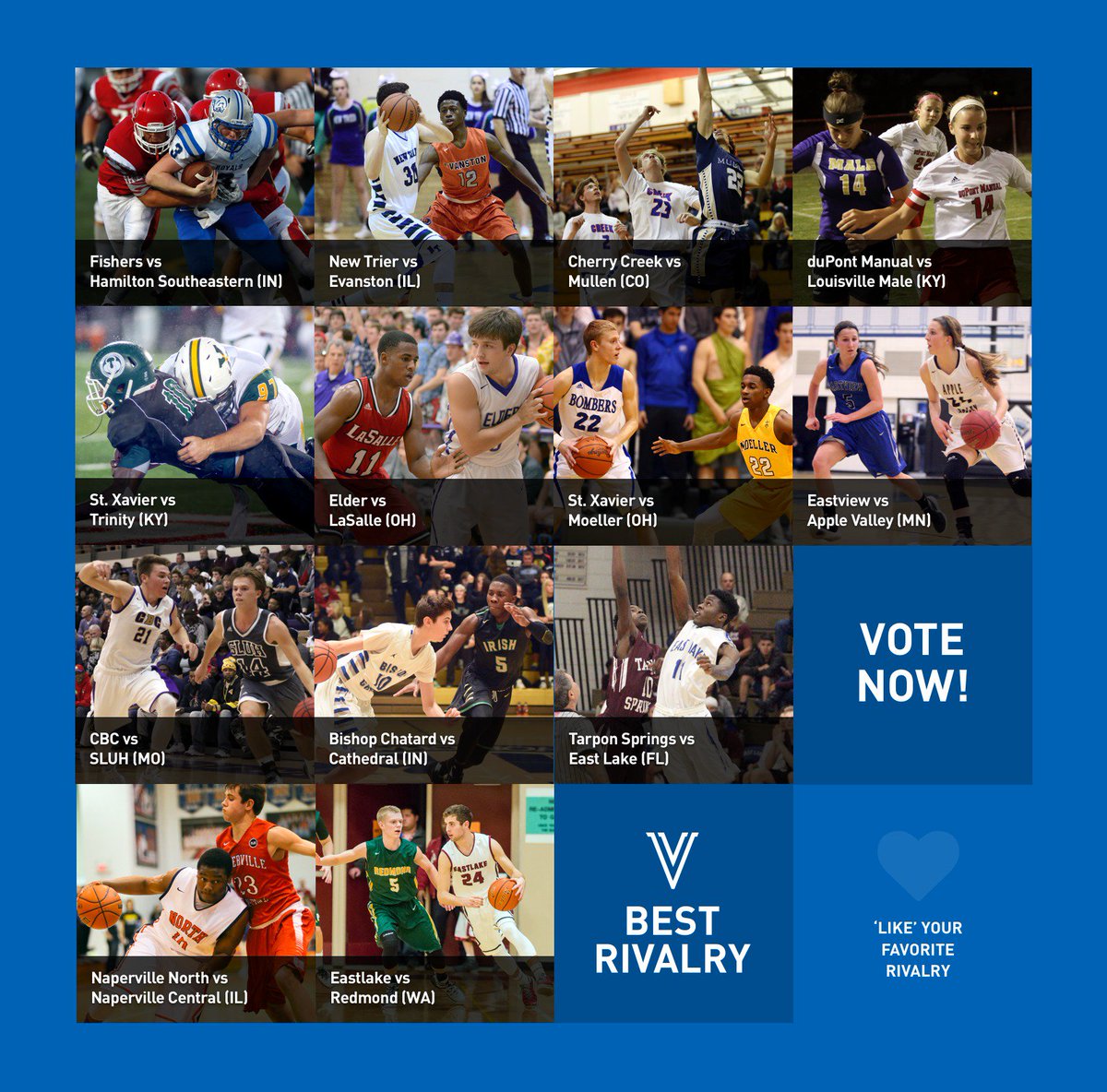 victoryviews's tweet photo. What's the best rivalry in the nation? Check out the nominees and vote now! https://t.co/DQ0o8KCFW7 https://t.co/5uqbbFNgrD