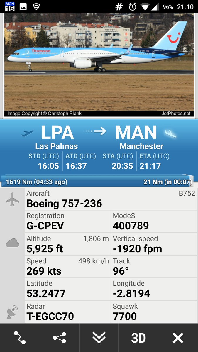 CivMilAir's tweet photo. Squawking #7700 #TOM2135
Las Palmas to Manchester
https://t.co/1kctwz98vV
/ @CivMilAir https://t.co/yeCKlbTYwZ