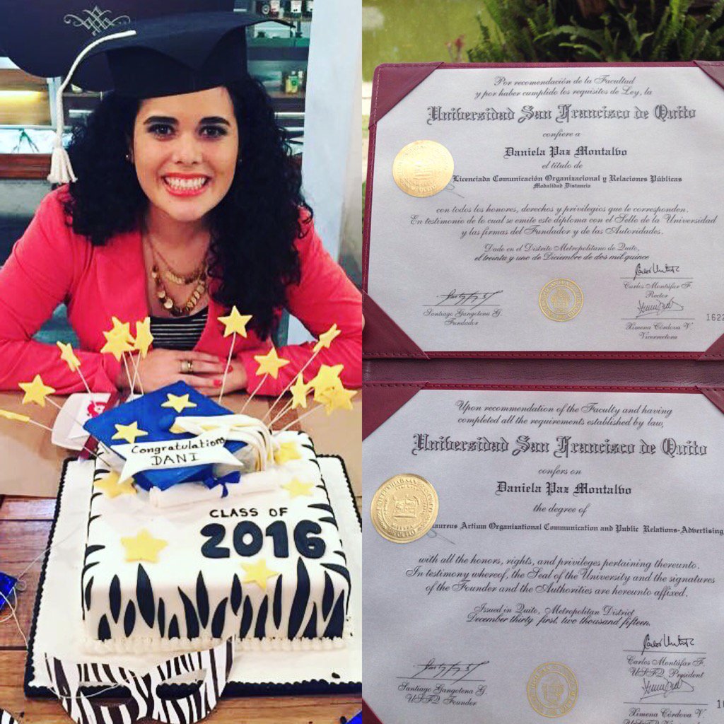 danipazmon's tweet photo. #Graduada #comunicacion #USFQGrad 🎓👏💪 https://t.co/nbbWXOmV7C