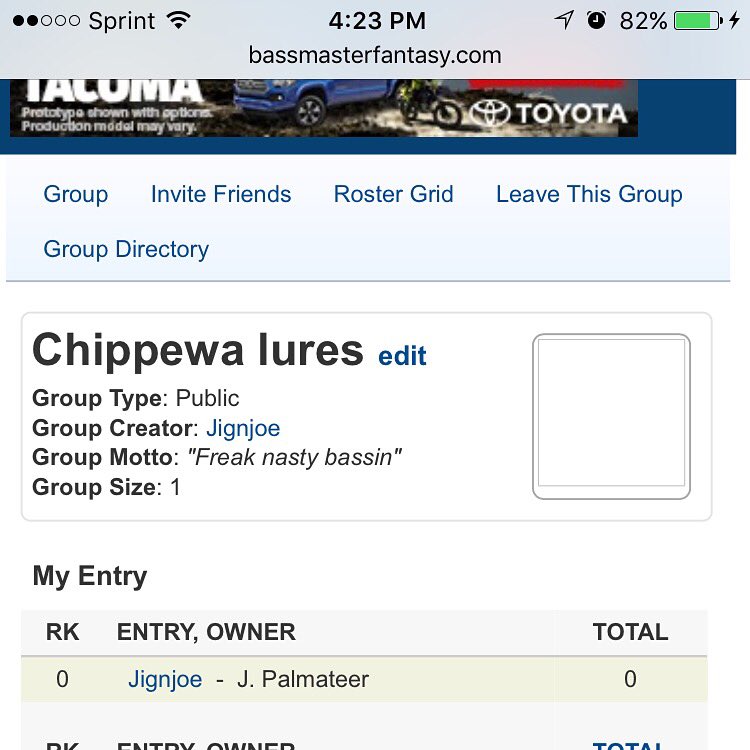 chippewa_lures's tweet photo. Join our fantasy fishing group we will be doing giveaways through the season https://t.co/W42IxJKPba