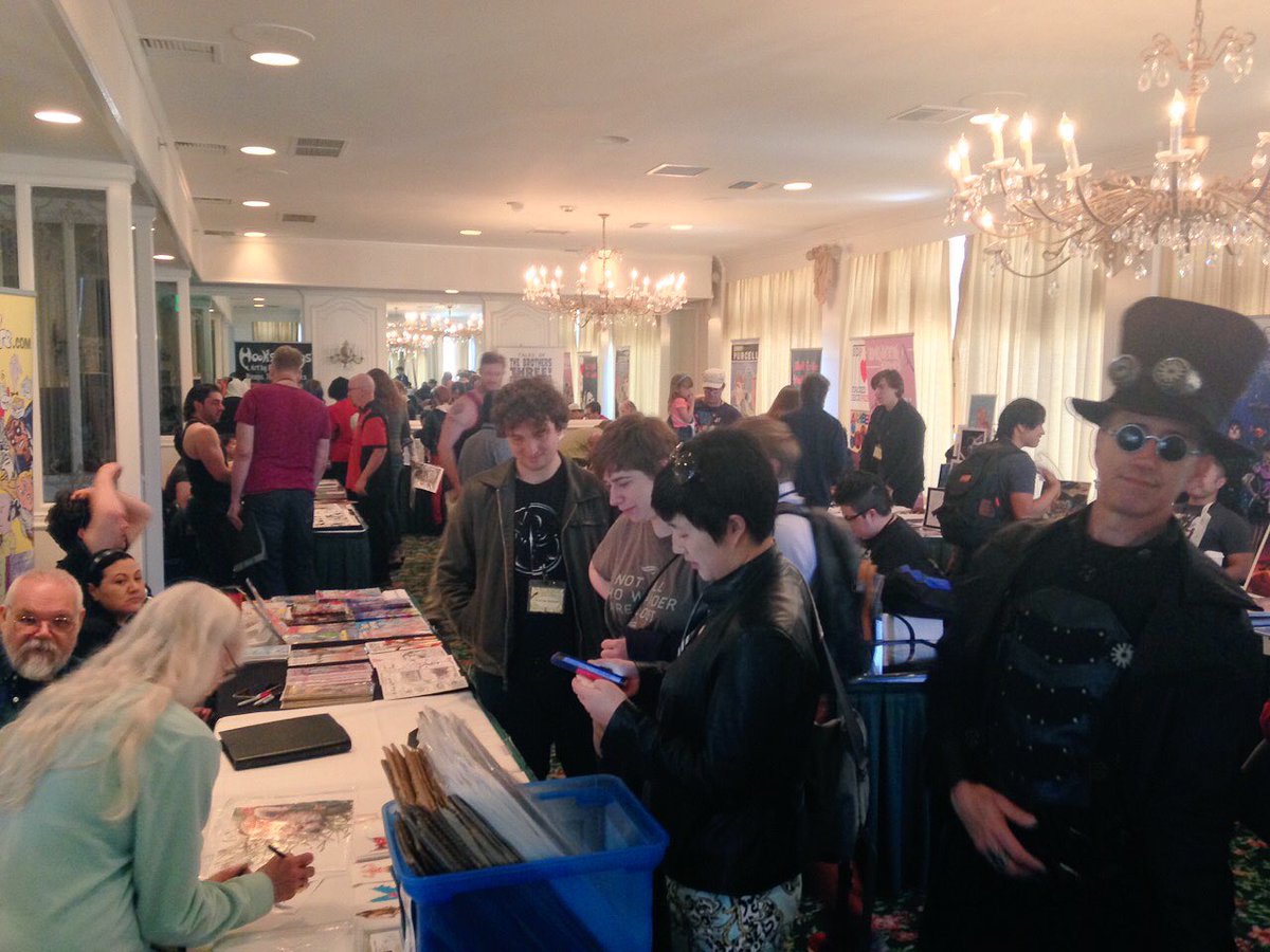 waywardnerd's tweet photo. Artist Alley and the Gamers Room are filled with con-goers having crazy fun @sdcomicfest. #sdcomicfest #sdcf2016 https://t.co/OvPLE0rxgL