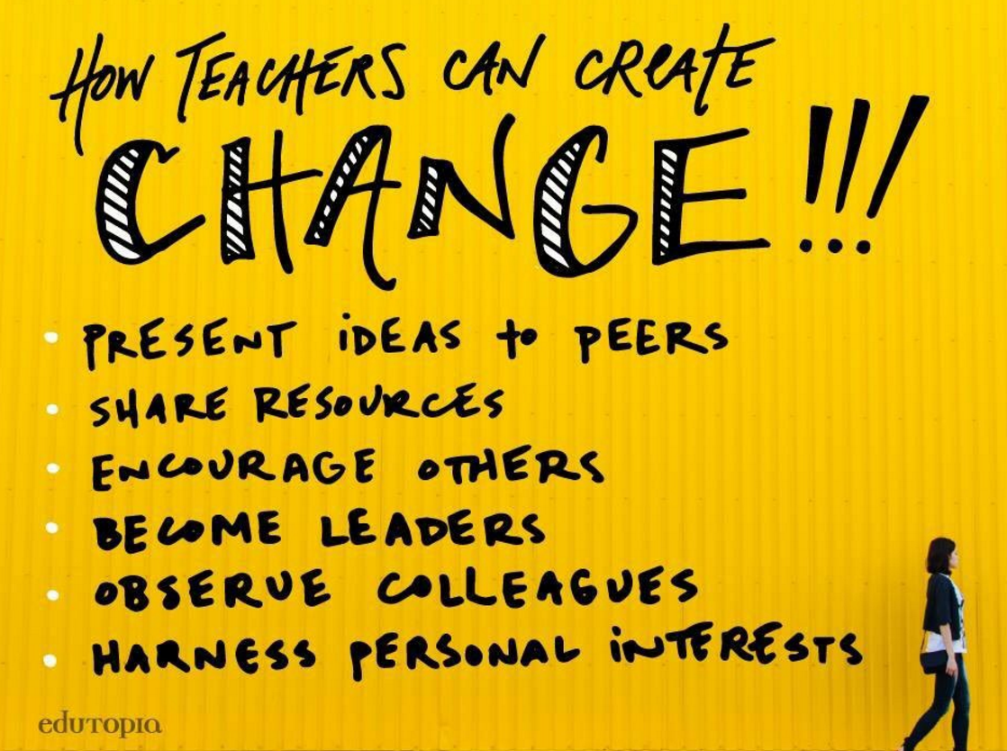 justintarte's tweet photo. Effecting #change isn't reserved just for those in administrative roles. #edchat via @edutopia #leadership https://t.co/VaFl7k5Dgt