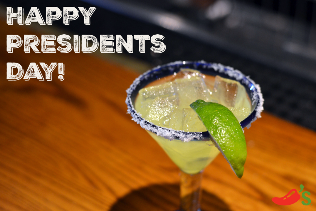 Chilis's tweet photo. Washington would approve. $5 Presidente Margaritas. 
Offer valid all day, only on 2/15. 21+ and restrictions apply. https://t.co/NKSWpLuIqj