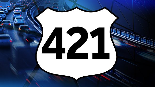WXII's tweet photo. #wxiitraffic Crash on Highway 421 at Yadkin River Bridge, @forbushfire reports. https://t.co/1MUr2qHawY