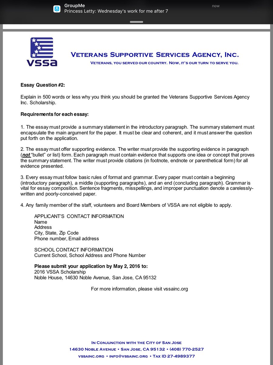 Persuasive essay on veterans