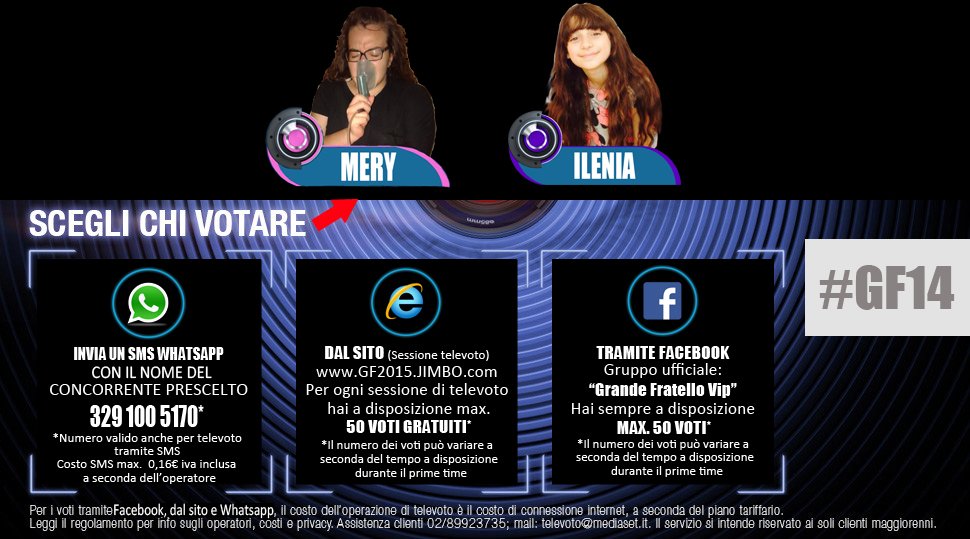 GFVIP2's tweet photo. Ecco i nominati della settimana: @MeryAncona e Ilenia! Buonanotte! #GF14Vip
Puoi già votarli:https://t.co/Ks1FzoxaPF https://t.co/q4JIiowAjD