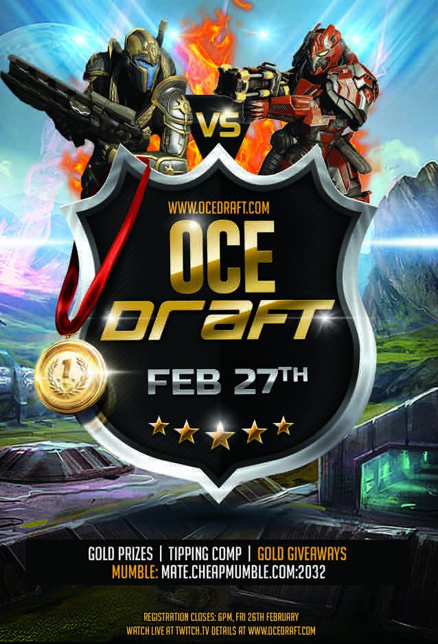 There will be a draft tournament happening on the 27th and 28th of February.
ocedraft.com