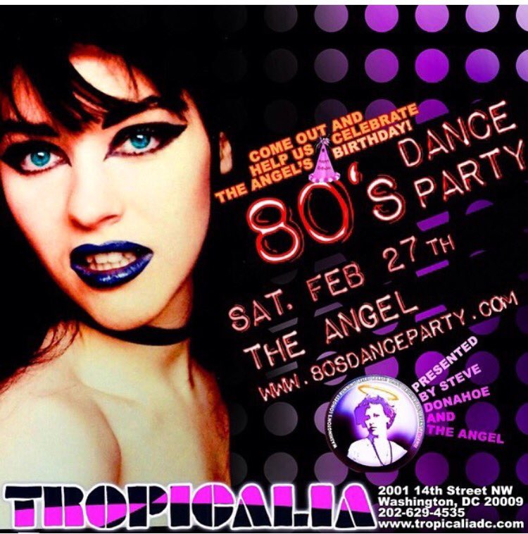80sDancePartyDC's tweet photo. Saturday, February 27!  #80danceparty #80dancepartyDC #80sinDC @TropicaliaDC #TropicaliaDC https://t.co/9KlqyIjWqT