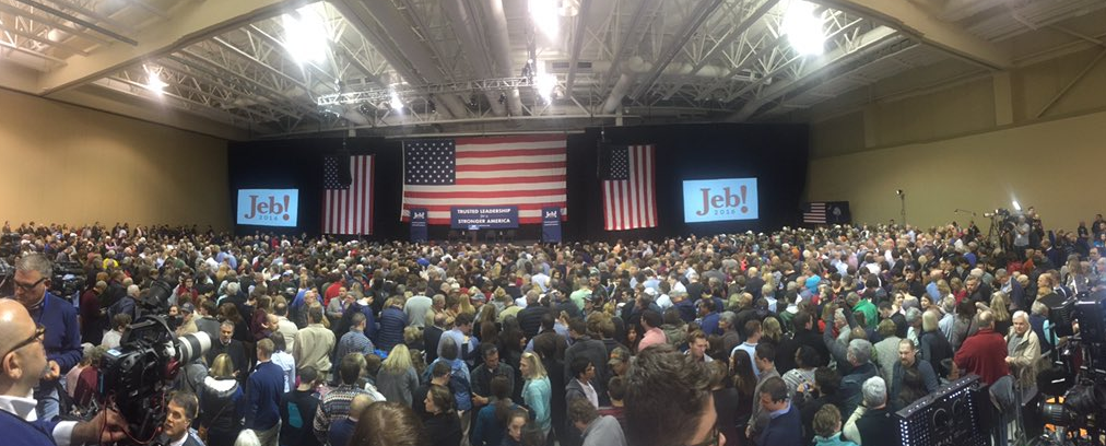 JebBush's tweet photo. Less than 10 minutes until my brother and I take the stage in Charleston! https://t.co/oVllJ4H4tM