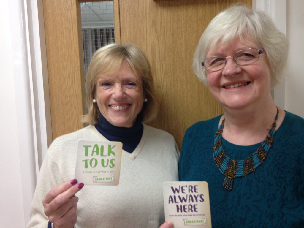 TylerHouseHub's tweet photo. First two @samaritans volunteers complete their first shift at #tylerhouse this eve thanks to @OurTownTrust https://t.co/cWCa8Dwape