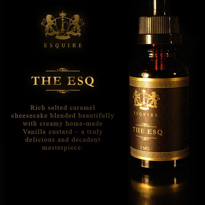 EsquireVapes's tweet photo. #TheESQ - Salted Caramel Cheesecake with Vanilla Custard. #Premium #UK #Eliquid #Vape #Ejuice #UKVapers #vapelife https://t.co/V95mWjKDt2