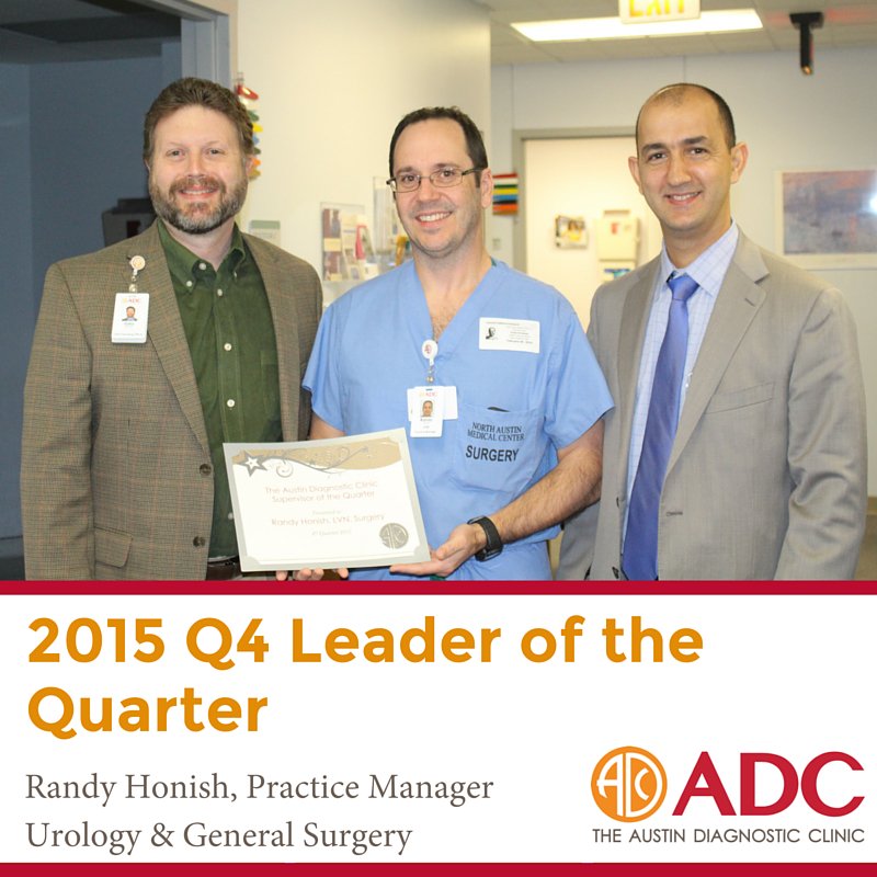 ADCHealth's tweet photo. Thank you to Randy Honish-our 2015 Q4 #Leader of the Quarter. You are a great leader and motivator! #LifeatADC https://t.co/z7pwOUdEks