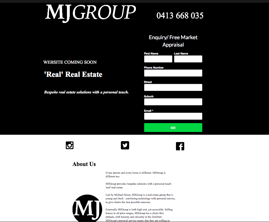 MJGroupRE's tweet photo. Landing page is now up, full website is coming really soon.
https://t.co/GCdWDbpG0R #realrealestate https://t.co/MyG8DdQsgE