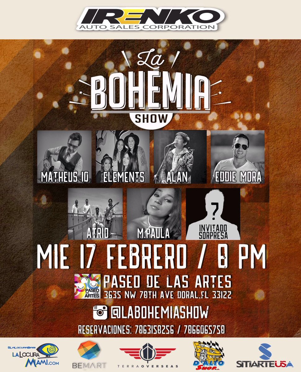 Finalmente cantare junto a mi tio Alfredo. Los espero este miercoles 17  @LaBohemiaShow #Matheus10 #TeamAlan