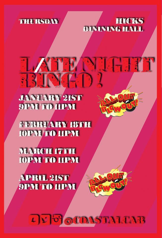 Bingo this Thursday in hicks at 10pm!