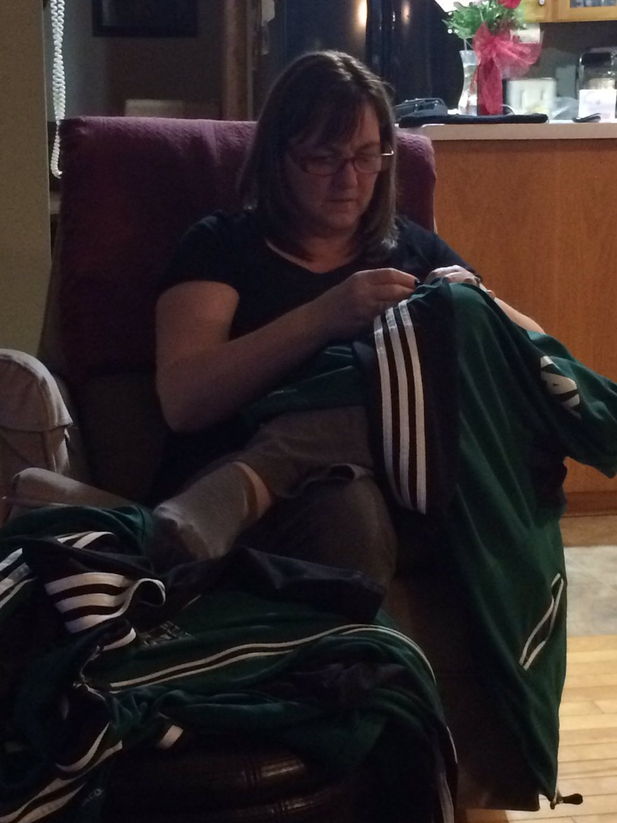 UPEIWCurling's tweet photo. Our 'team seamstress' is getting our jackets ready for the big weekend #PlayForRalph https://t.co/YKoxIlN2mp