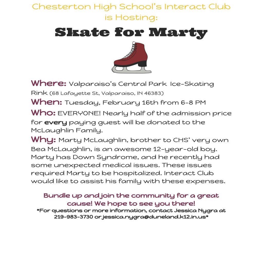 InteractC's tweet image. Skate for Marty is tomorrow! 6-8 PM