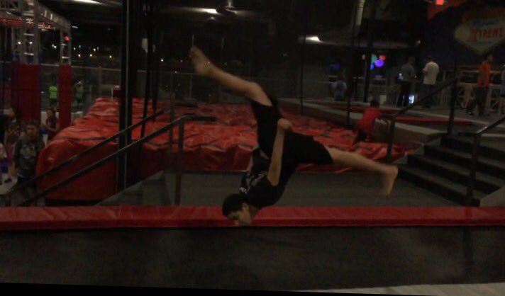 alexiustm's tweet photo. "They told me I could never, now I'm doing it" #frontaerial (lol ignore the flexed foot" https://t.co/lFIA63B1GR