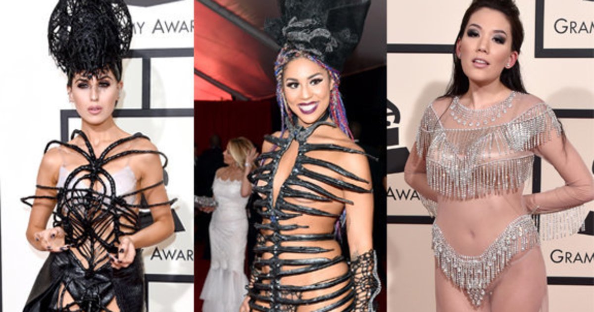 HuffPost's tweet image. These are the most outrageous looks from the 2016 #Grammys huff.to/1oiHUcT
