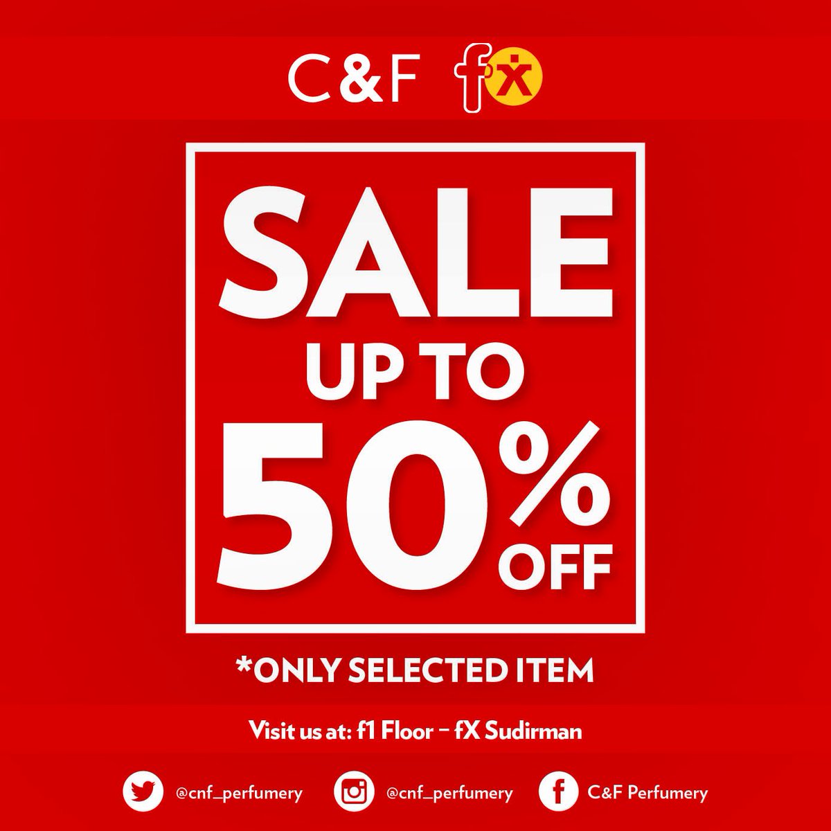 Enjoy our sale up to 50% off (selected items) only at C&F FX 