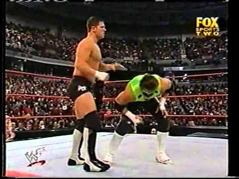 Kyd_V's tweet photo. AJ's FIRST WWE match.....not to be confused with his first WWF match #wwe #raw #splithairs https://t.co/Ytdozc2Wmb