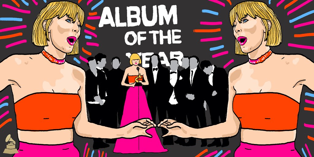 RecordingAcad's tweet photo. What a night for @taylorswift13! #GRAMMYs https://t.co/gTZcVohdaL