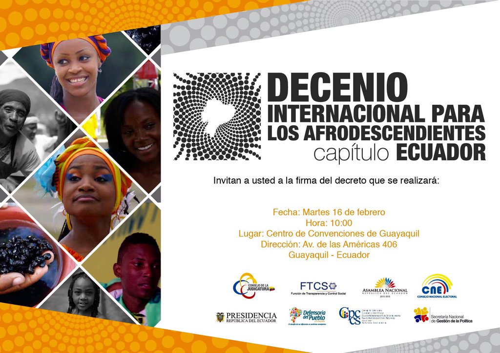 JPAISNacional's tweet photo. Obejtivo de #DecenioAfroEc fortalecer la cooperación nacional, regional e internacional. https://t.co/0SKZd9XS1a