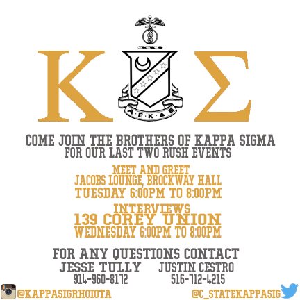 C_StateKappaSig's tweet photo. Rush week ends on Wednesday! https://t.co/kPg5eAja6o