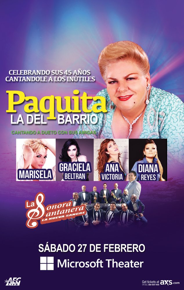 mariachichannel's tweet photo. Sabado 27 de Febrero @PaquitaBOficial y invitadas @anavictoriatwit @GracielaBeltran @DianaReyesMusic @truVOZ https://t.co/sppURqxRGt