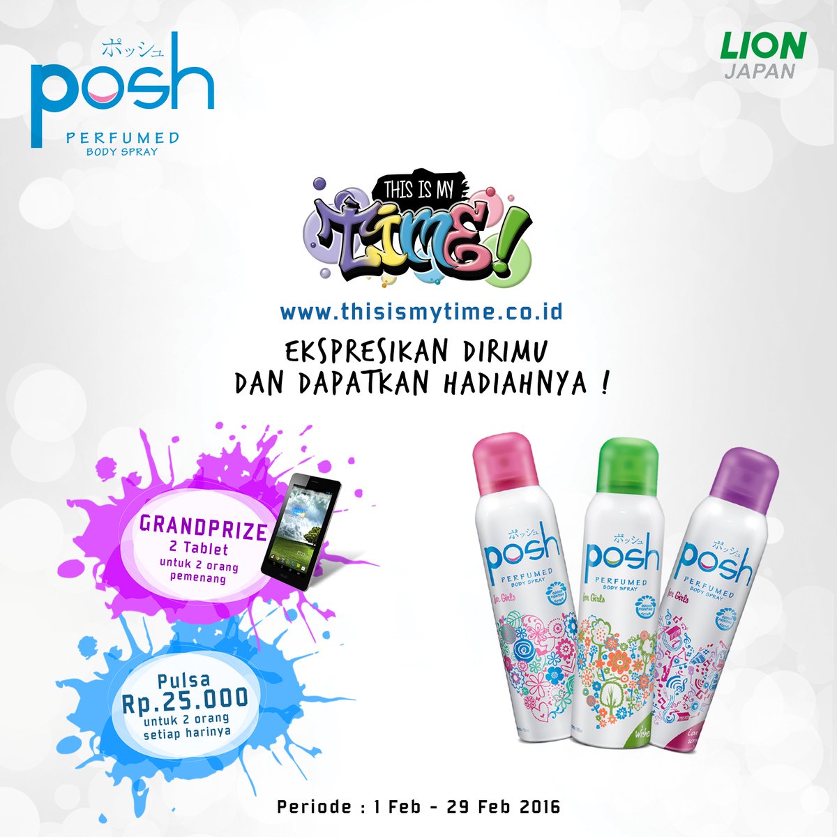 POSH_Indonesia's tweet photo. Let’s act now! Ekspresikan dirimu di sini sekarang https://t.co/OEQVtH7OF2 dan raih grandprize Gadget #ThisIsMyTime https://t.co/8PWZWYYWVF